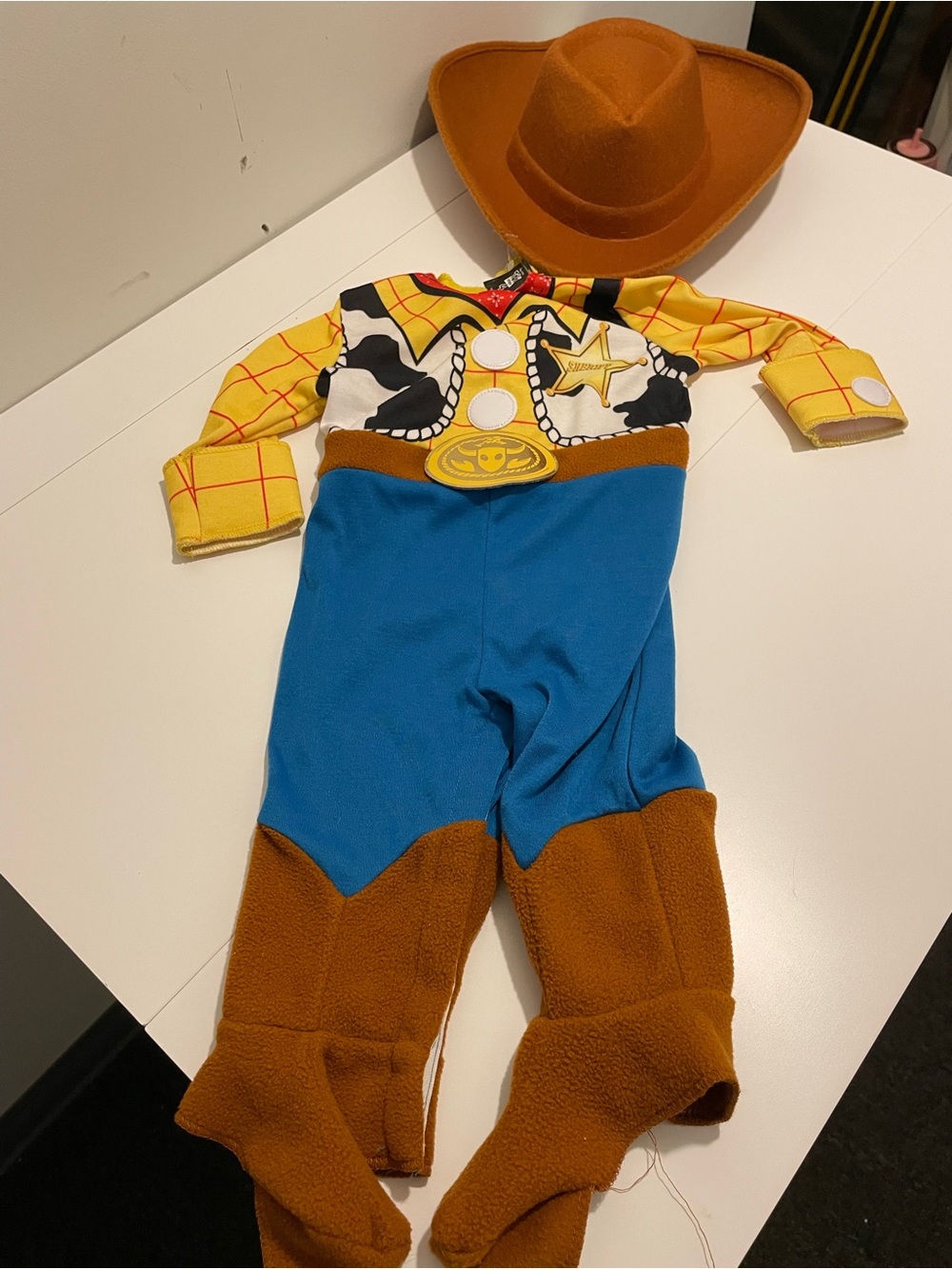 Disney's Toy Story Brand Infant Size 6-12 Months Woody One Piece Costume Cowboy
